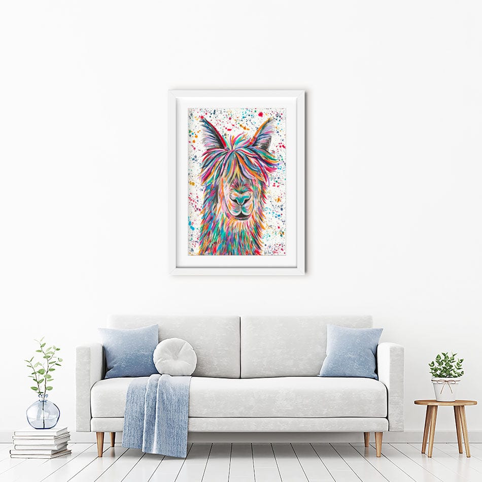 Llama Hamilton Framed Art Print wall art product Emma LC Art