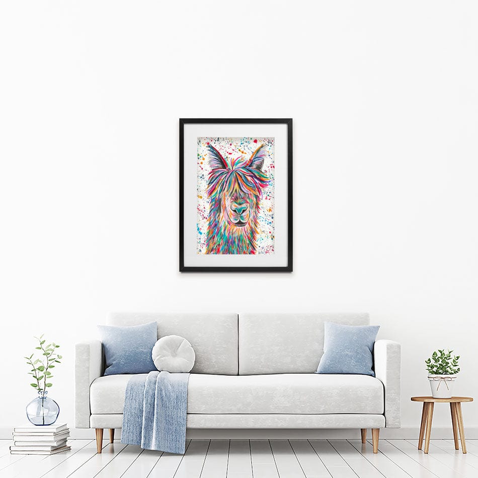 Llama Hamilton Framed Art Print wall art product Emma LC Art