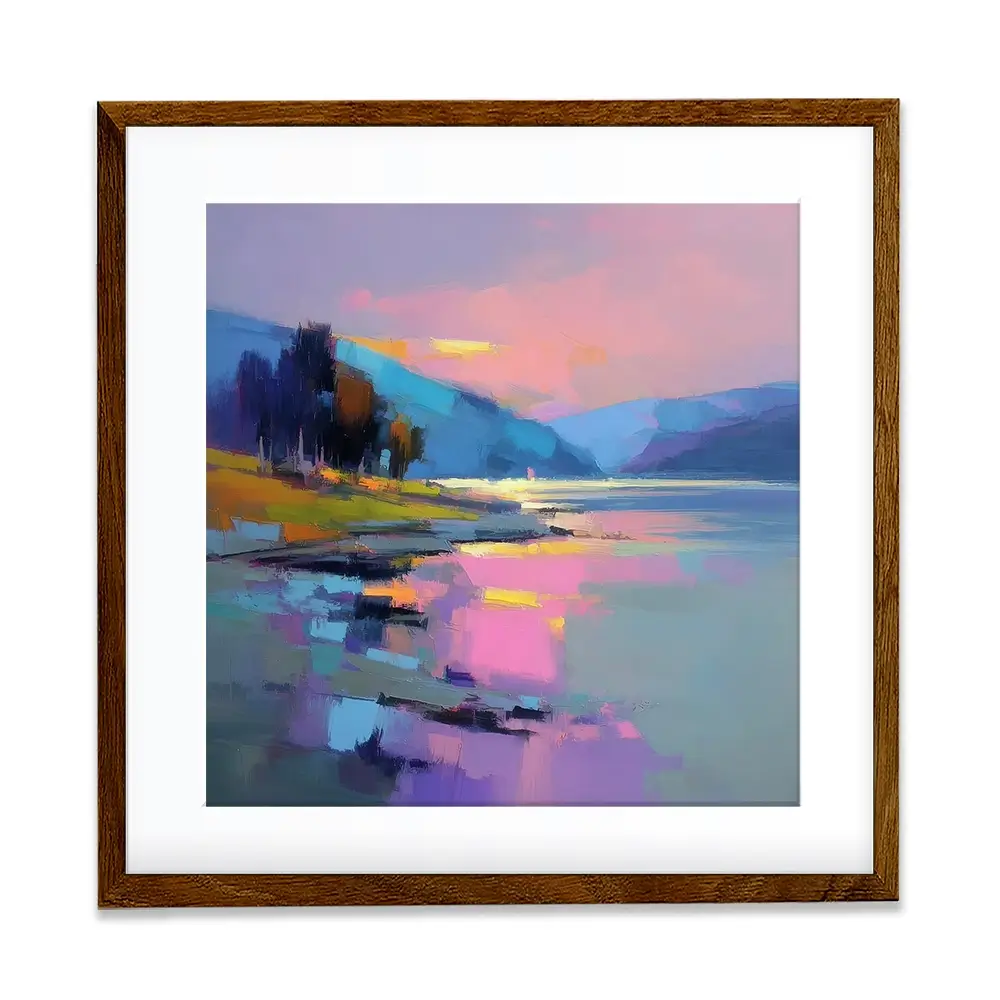 Loch Talla Dusk Square Framed Art Print Loch Talla Dusk Square Framed Art Print wall art product David Alexander Elder