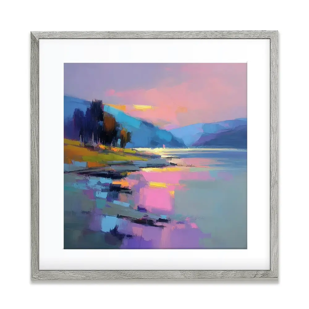Loch Talla Dusk Square Framed Art Print Loch Talla Dusk Square Framed Art Print wall art product David Alexander Elder