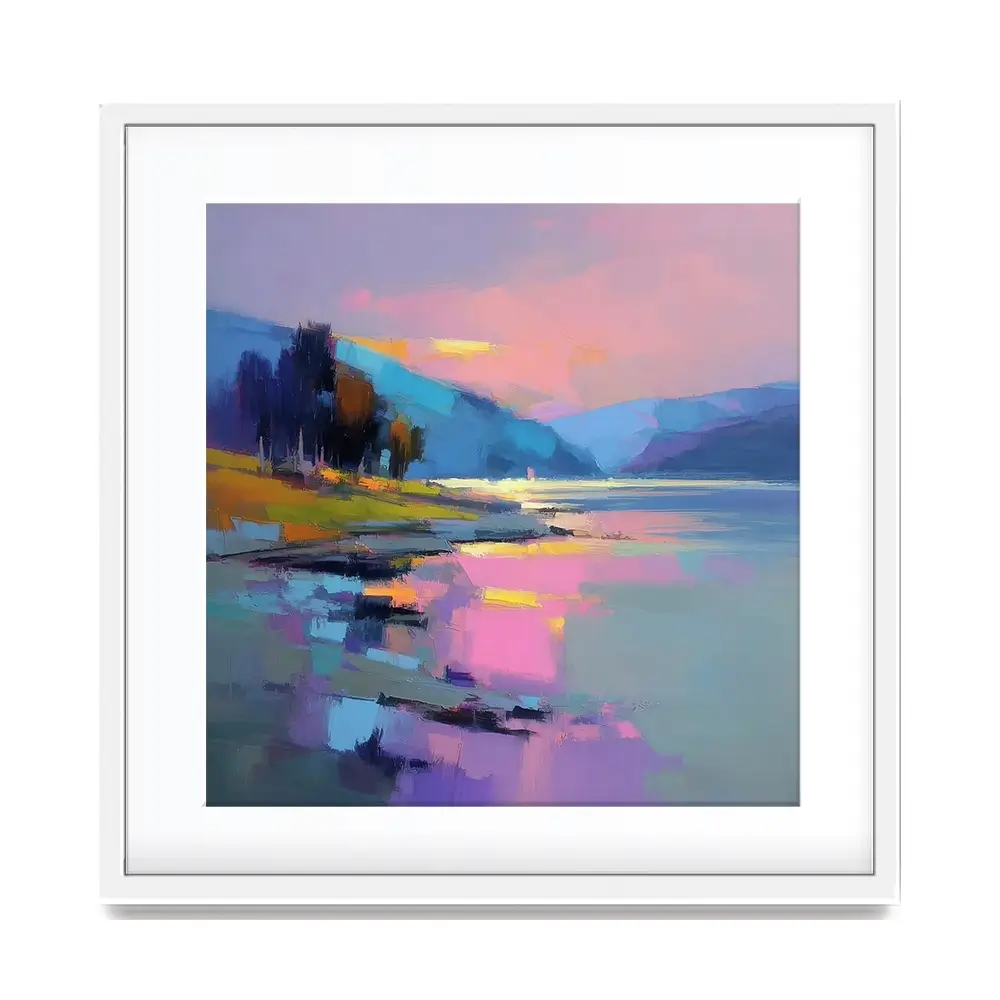 Loch Talla Dusk Square Framed Art Print Loch Talla Dusk Square Framed Art Print wall art product David Alexander Elder