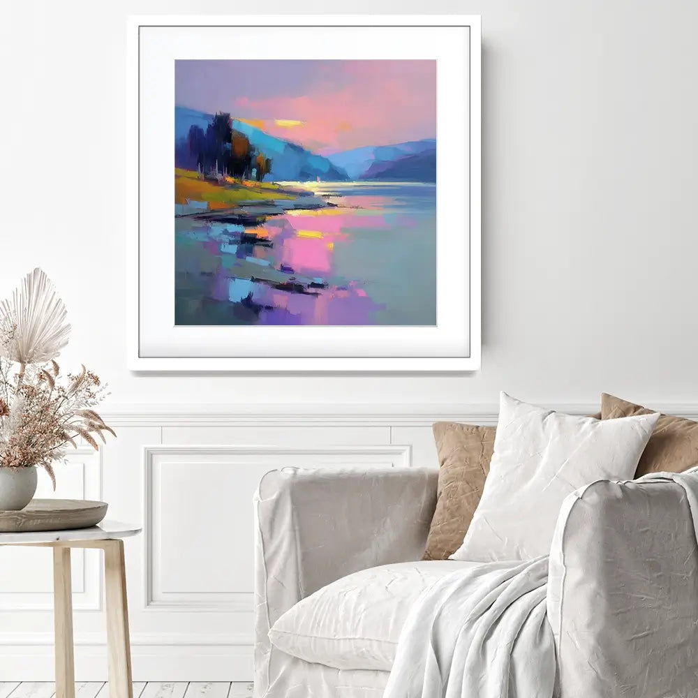 Loch Talla Dusk Square Framed Art Print Loch Talla Dusk Square Framed Art Print wall art product David Alexander Elder
