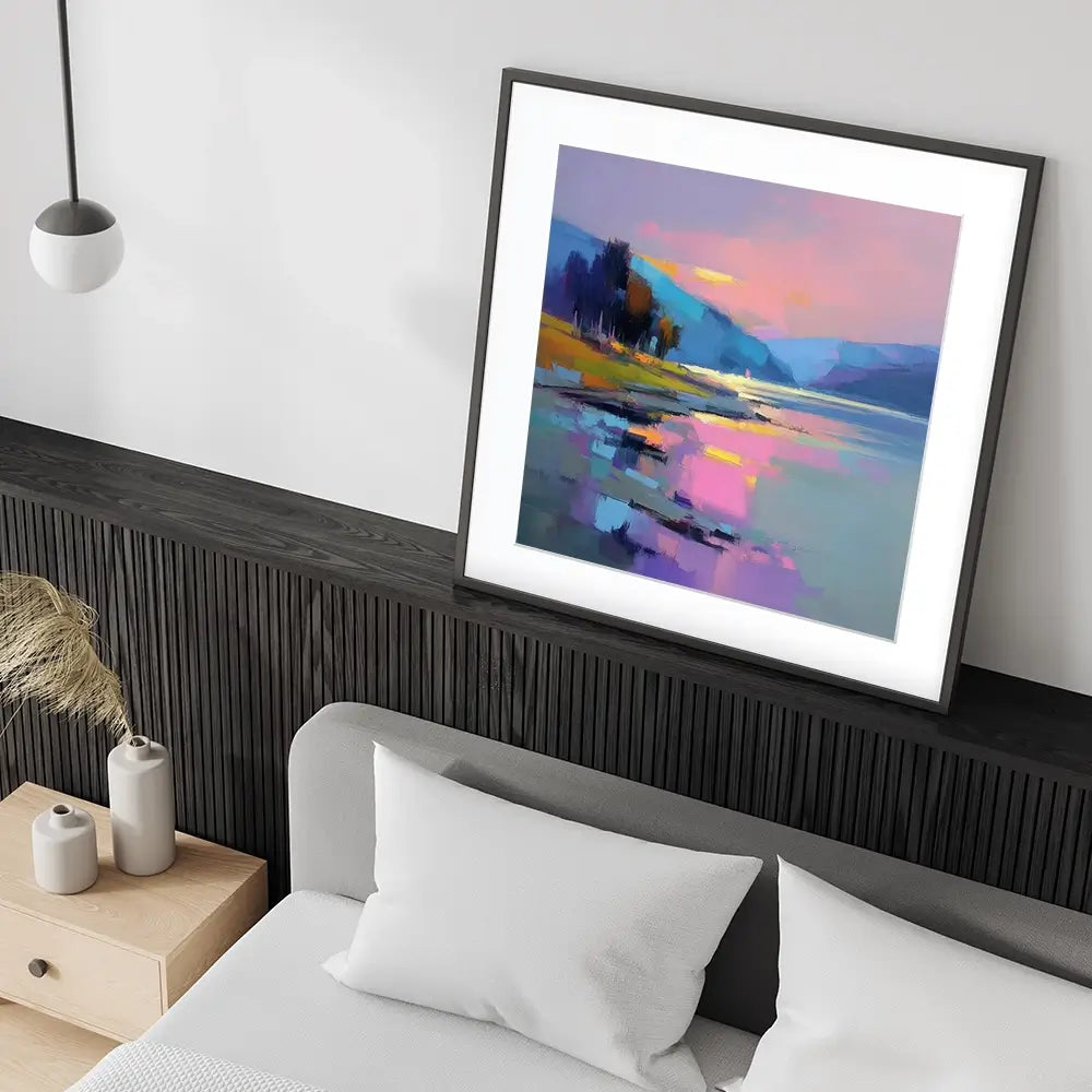 Loch Talla Dusk Square Framed Art Print Loch Talla Dusk Square Framed Art Print wall art product David Alexander Elder