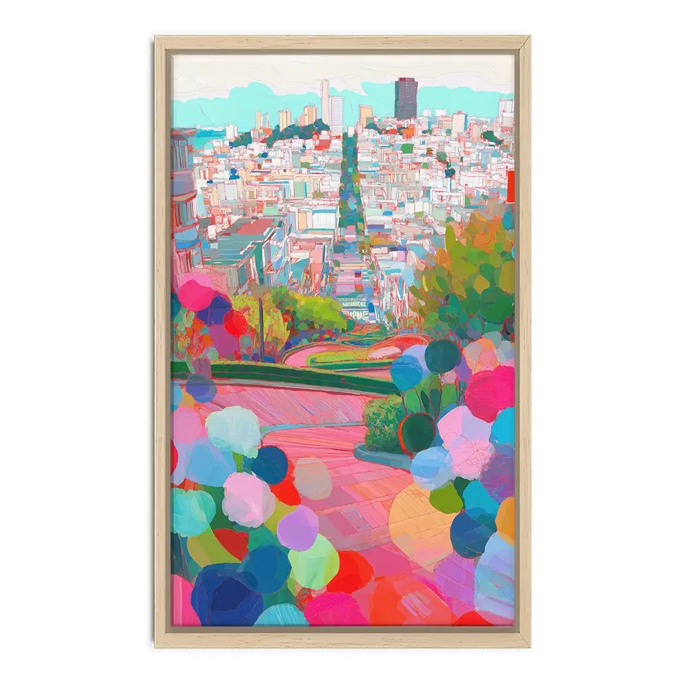 Lombard Street In Colour Canvas Print Lombard Street In Colour Canvas Print wall art product Chromatic Storm Studio