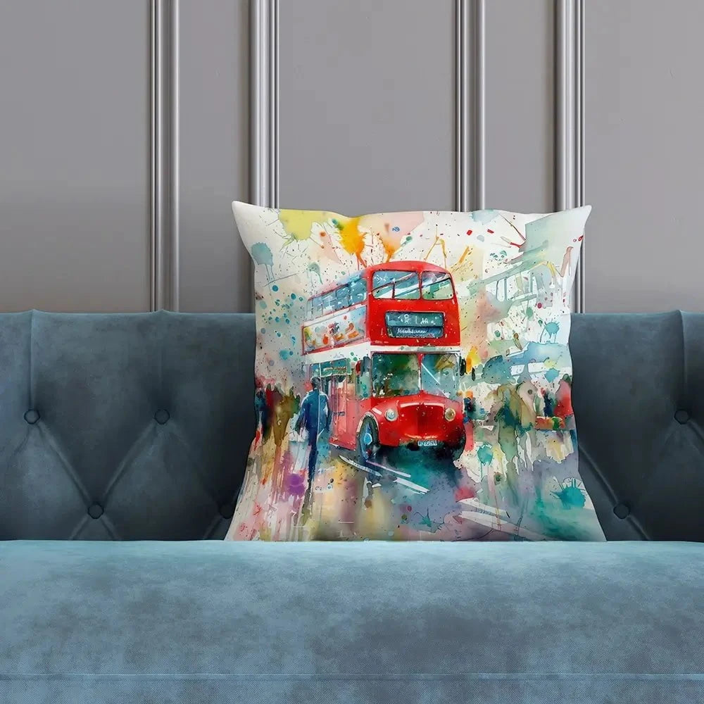 London Bus Cushion London Bus Cushion wall art product David Alexander Elder