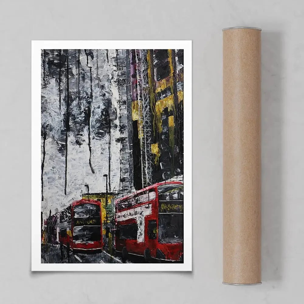 London Busses Art Print London Busses Art Print wall art product Elizabeth White