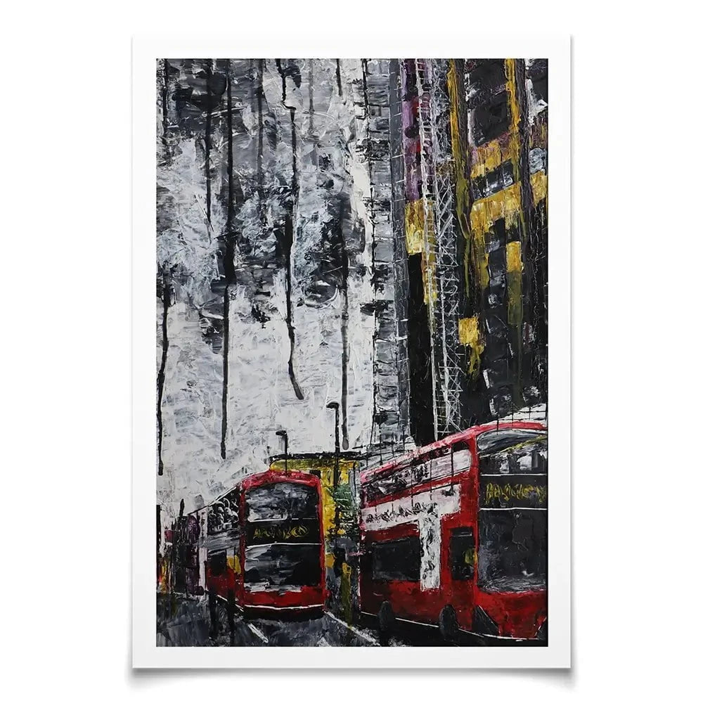 London Busses Art Print London Busses Art Print wall art product Elizabeth White