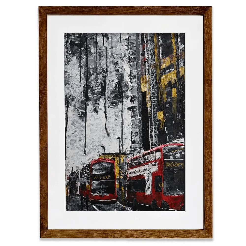 London Busses Framed Art Print London Busses Framed Art Print wall art product Elizabeth White