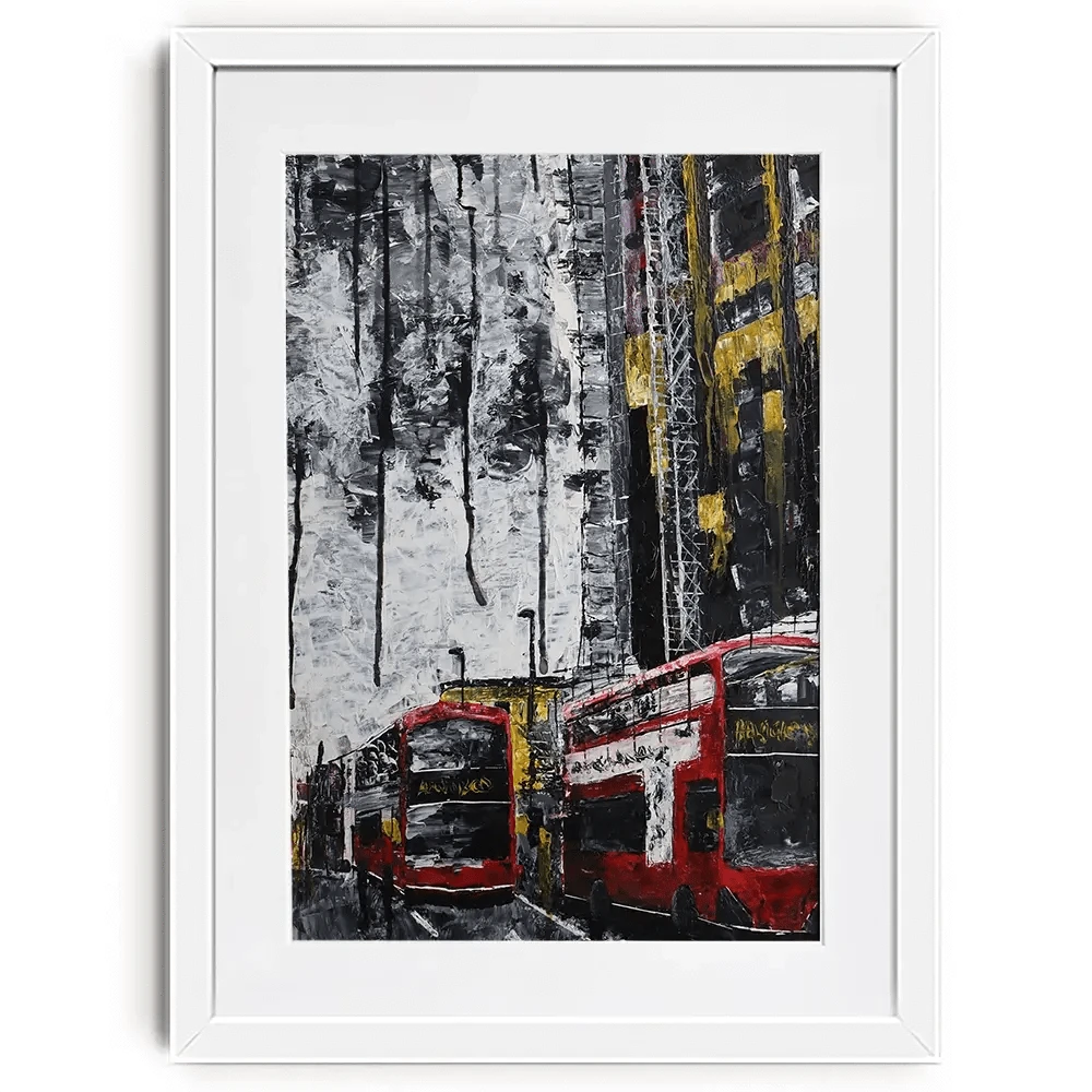 London Busses Framed Art Print London Busses Framed Art Print wall art product Elizabeth White
