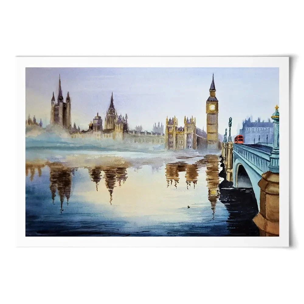 London In Watercolour Art Print London In Watercolour Art Print wall art product Art_KVA / Shutterstock