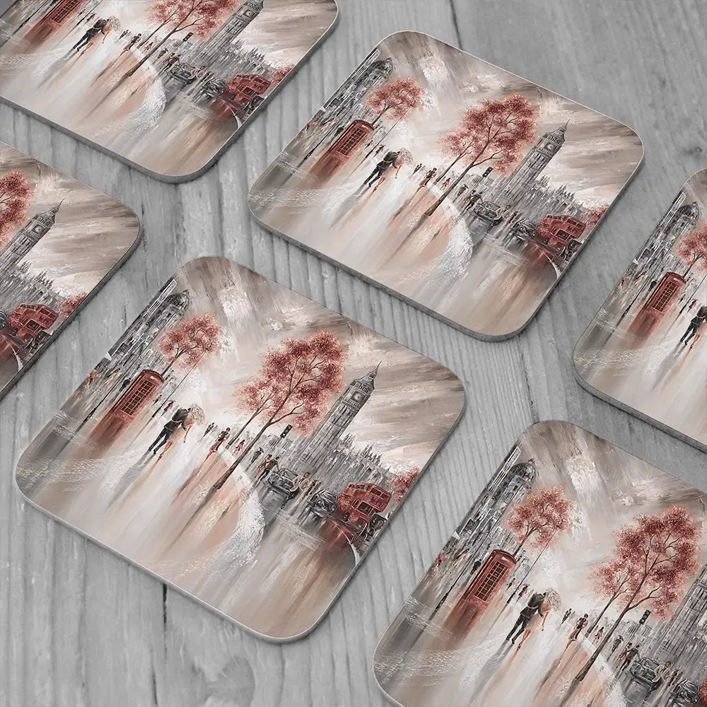 London Luxe Coaster Set London Luxe Coaster Set wall art product Art Print Shop