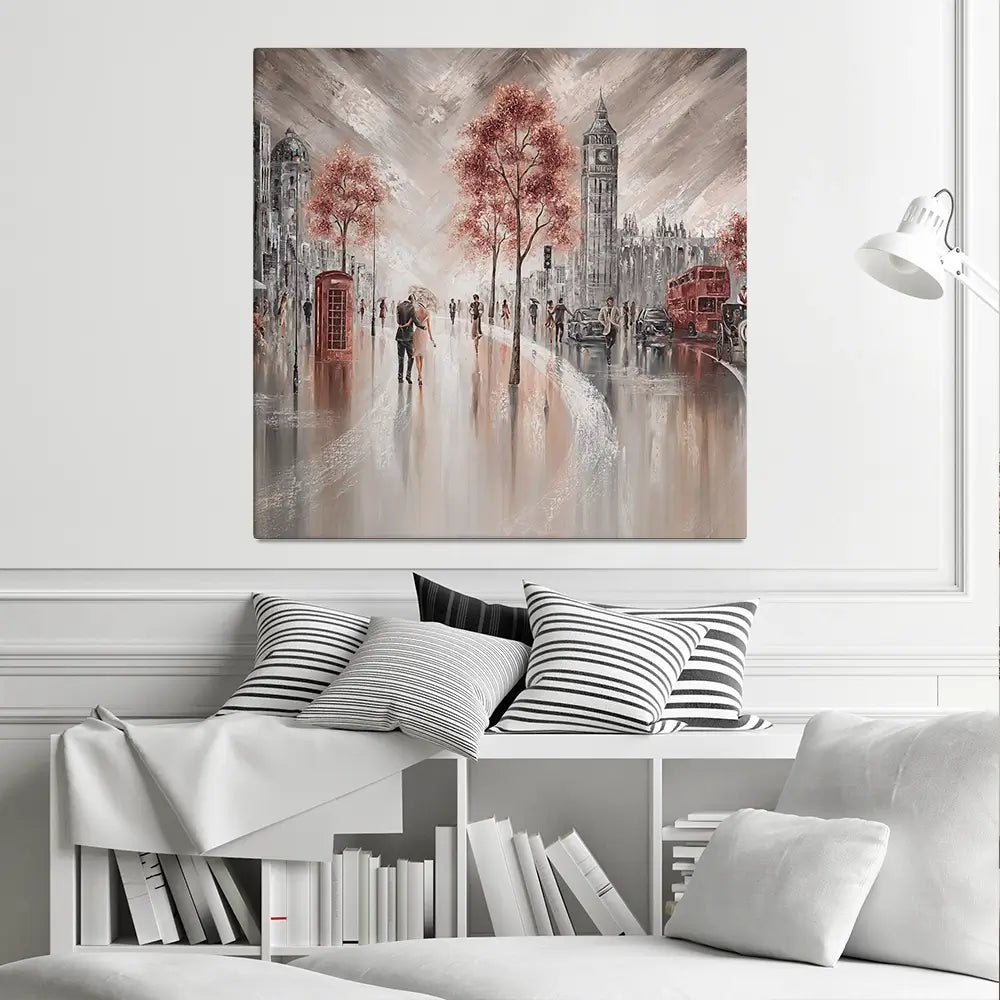 London Luxe Square Canvas Print London Luxe Square Canvas Print wall art product Art Print Shop