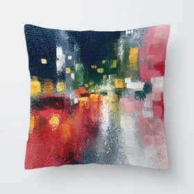 London Rain Through Glass Cushion London Rain Through Glass Cushion wall art product Chromatic Storm Studio