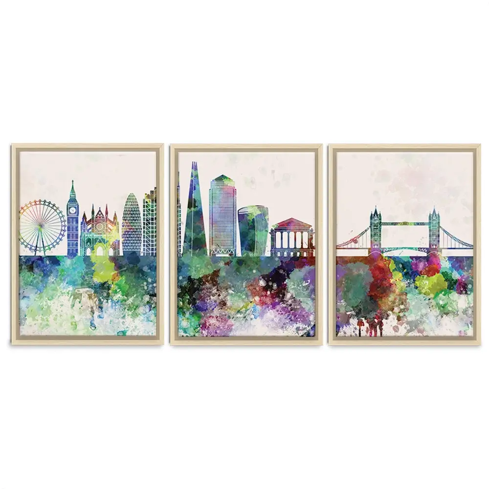 London Skyline Trio Canvas Print London Skyline Trio Canvas Print wall art product Cristina Romero Palma / Shutterstock