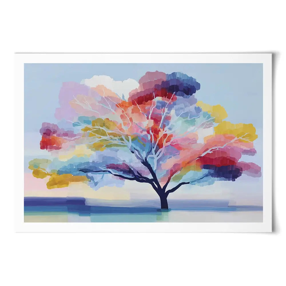 Lone Colourful Tree Art Print Lone Colourful Tree Art Print wall art product Chromatic Storm Studio