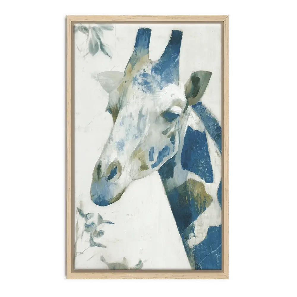 Lone Giraffe Botanical Hush Canvas Print Lone Giraffe Botanical Hush Canvas Print wall art product Chromatic Storm Studio