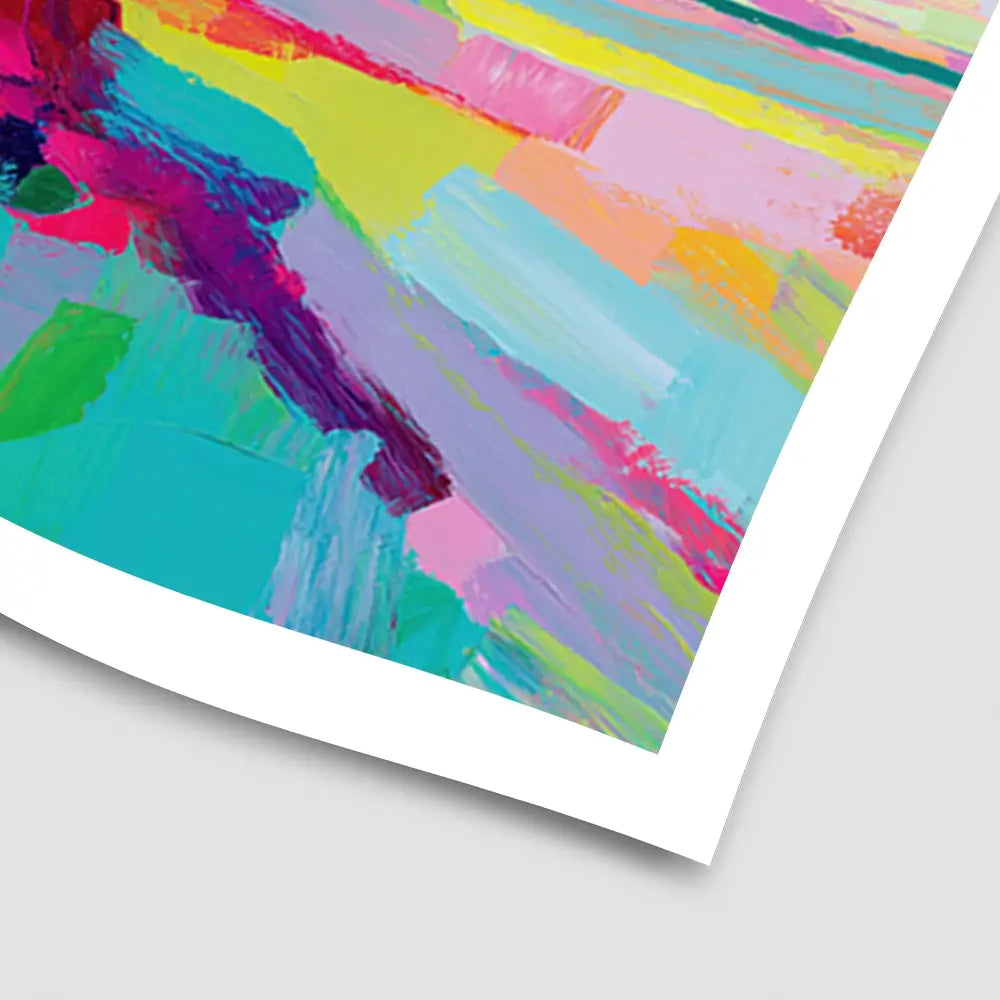 Lone Oak In A Vivid Field Art Print Lone Oak In A Vivid Field Art Print wall art product Chromatic Storm Studio