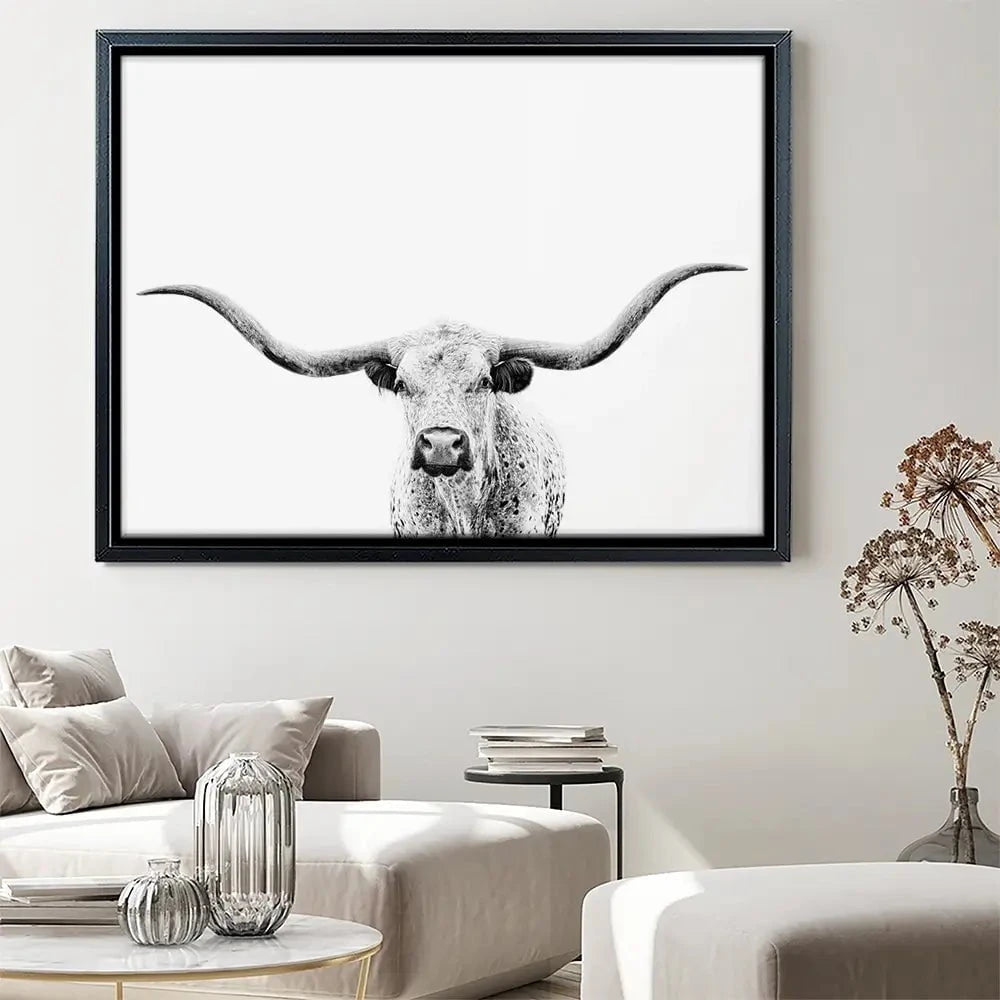 Longhorn Gaze Canvas Print Longhorn Gaze Canvas Print wall art product PH Burchett