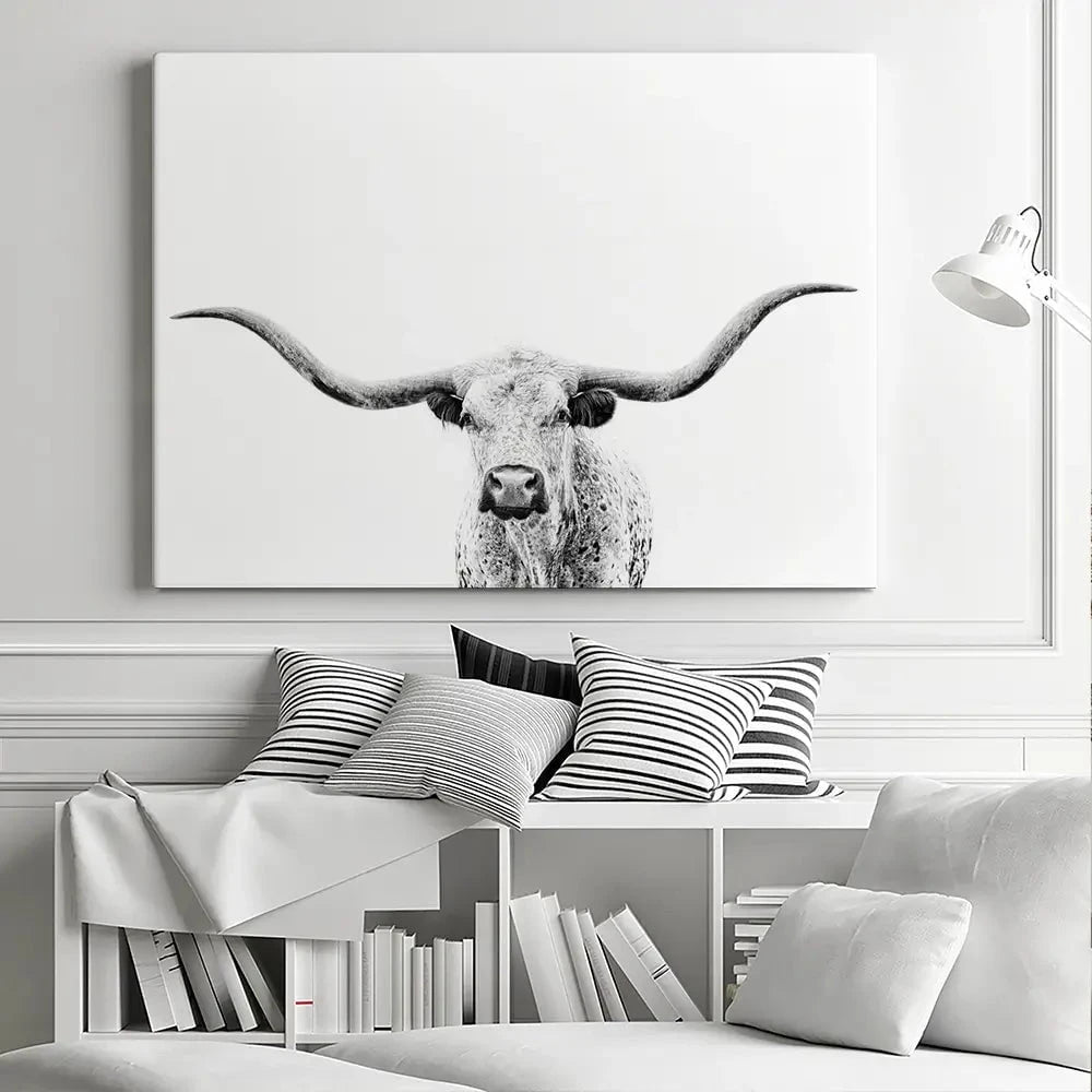 Longhorn Gaze Canvas Print Longhorn Gaze Canvas Print wall art product PH Burchett