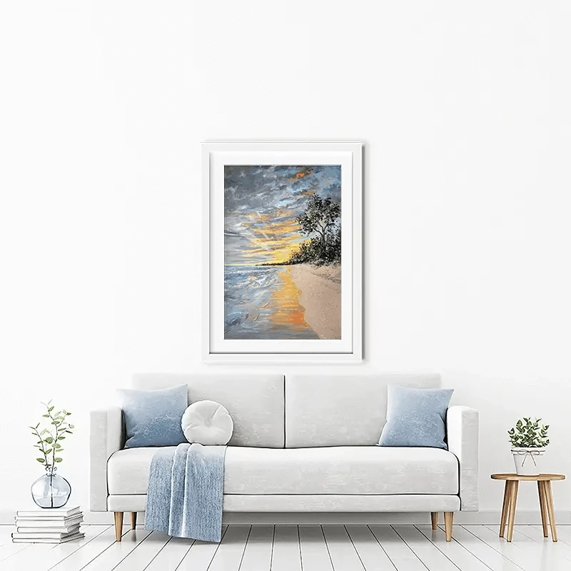 Longpoint Glow Framed Art Print Longpoint Glow Framed Art Print wall art product Nada Khatib
