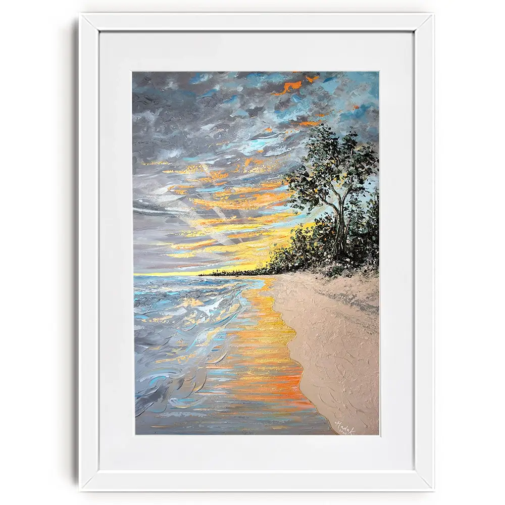 Longpoint Glow Framed Art Print Longpoint Glow Framed Art Print wall art product Nada Khatib
