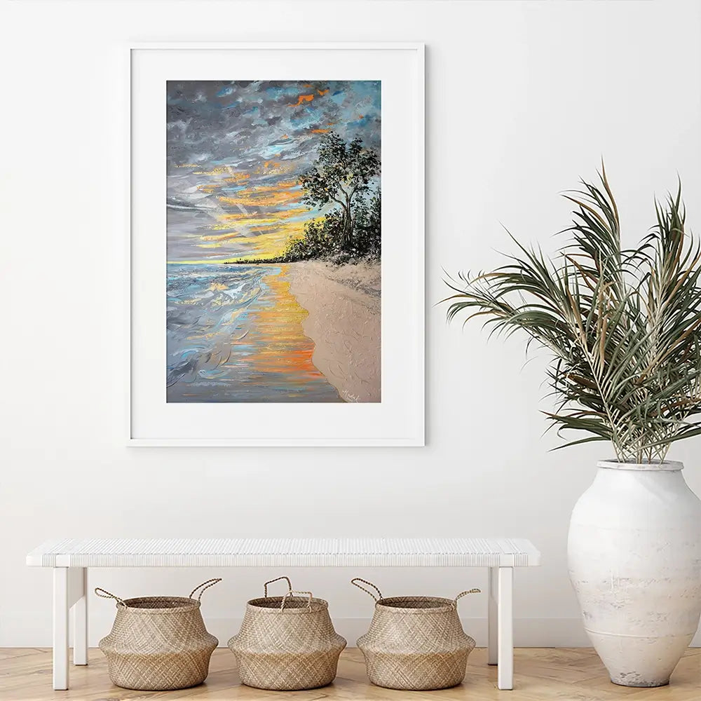 Longpoint Glow Framed Art Print Longpoint Glow Framed Art Print wall art product Nada Khatib