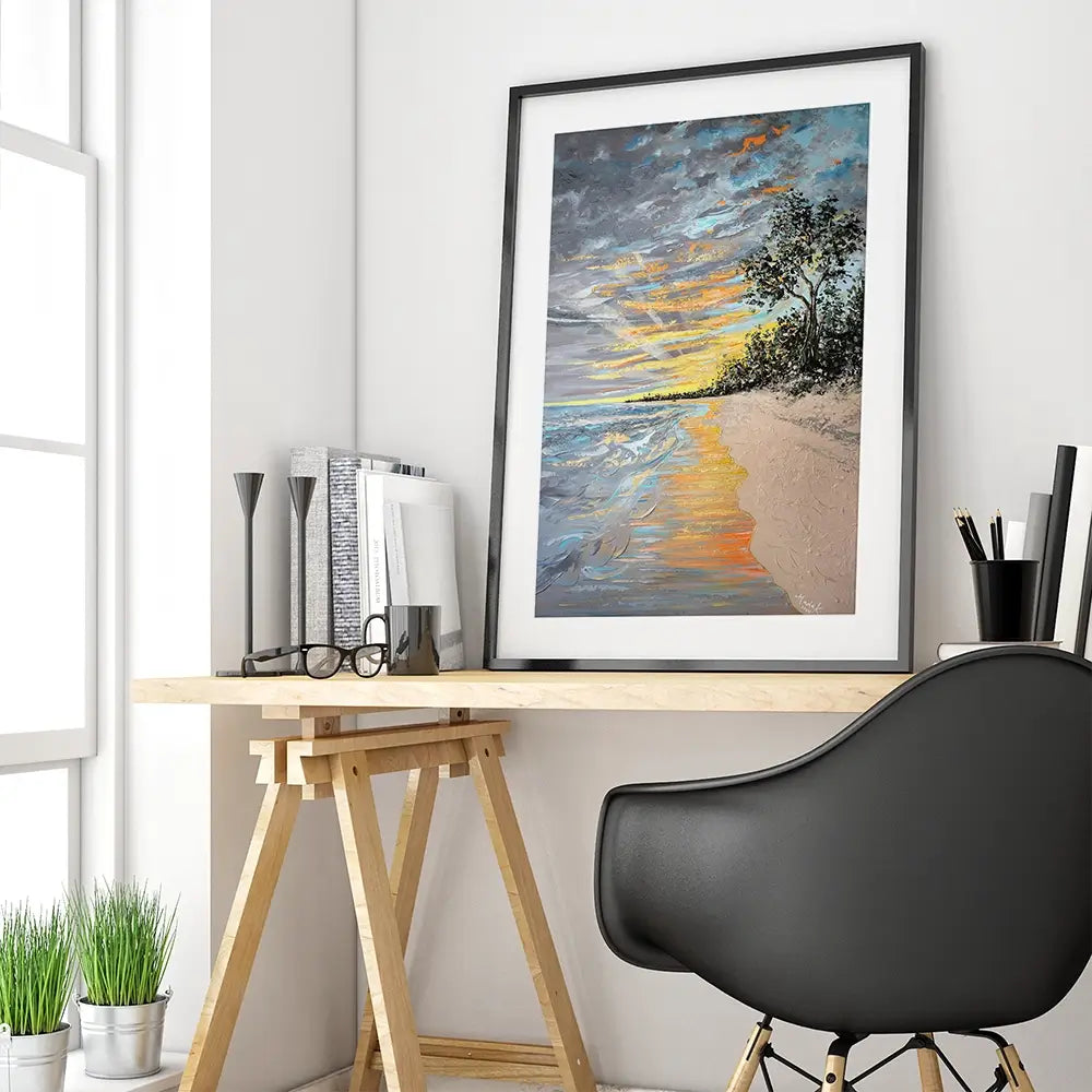 Longpoint Glow Framed Art Print Longpoint Glow Framed Art Print wall art product Nada Khatib