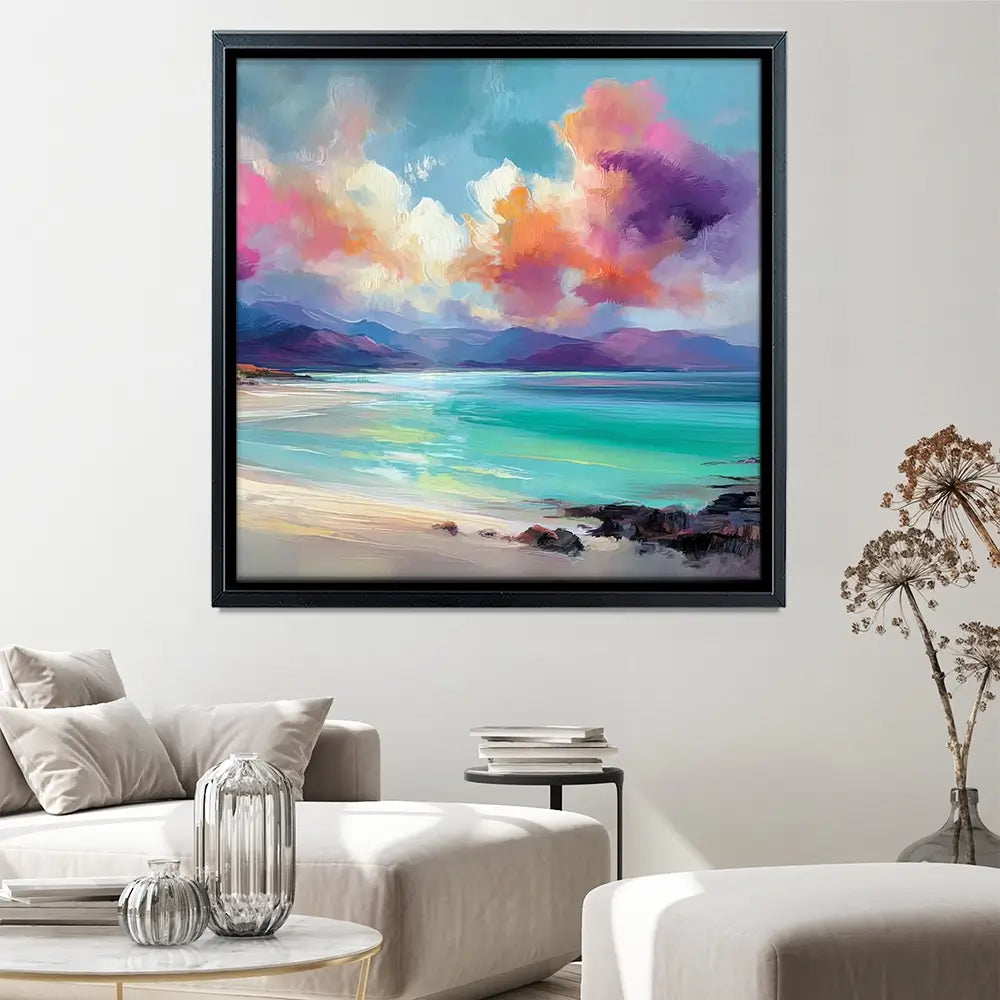 Looking To West Square Canvas Print Looking To West Square Canvas Print wall art product Art Print Shop
