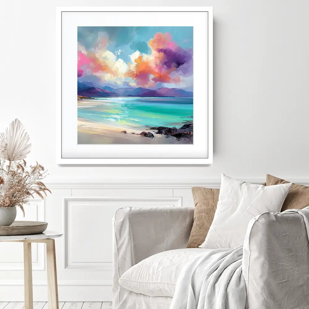 Looking To West Square Framed Art Print Looking To West Square Framed Art Print wall art product Art Print Shop
