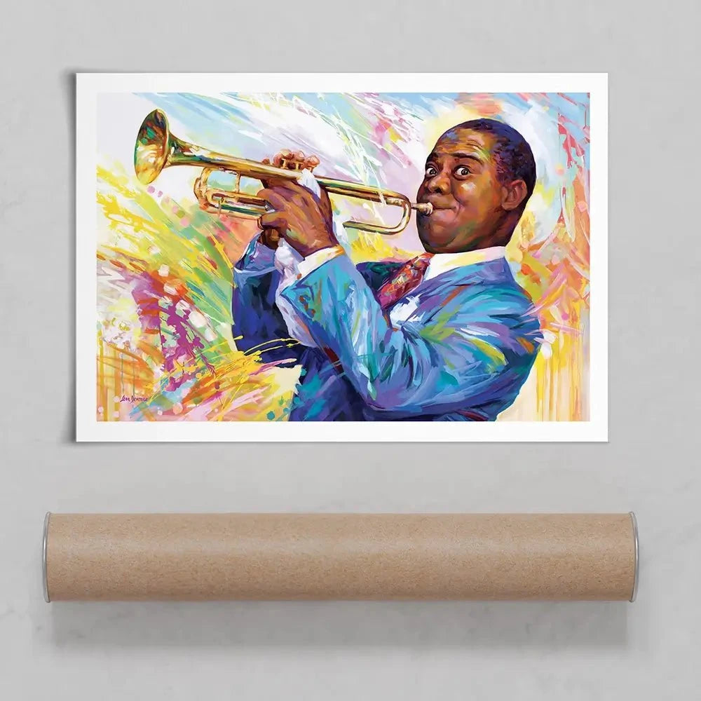 Louis Armstrong Art Print Louis Armstrong Art Print wall art product Leon Devenice