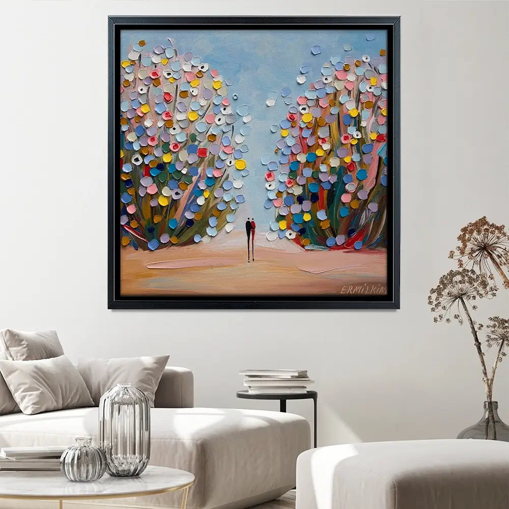 Love Garden Square Canvas Print Love Garden Square Canvas Print wall art product Ekaterina Ermilkina