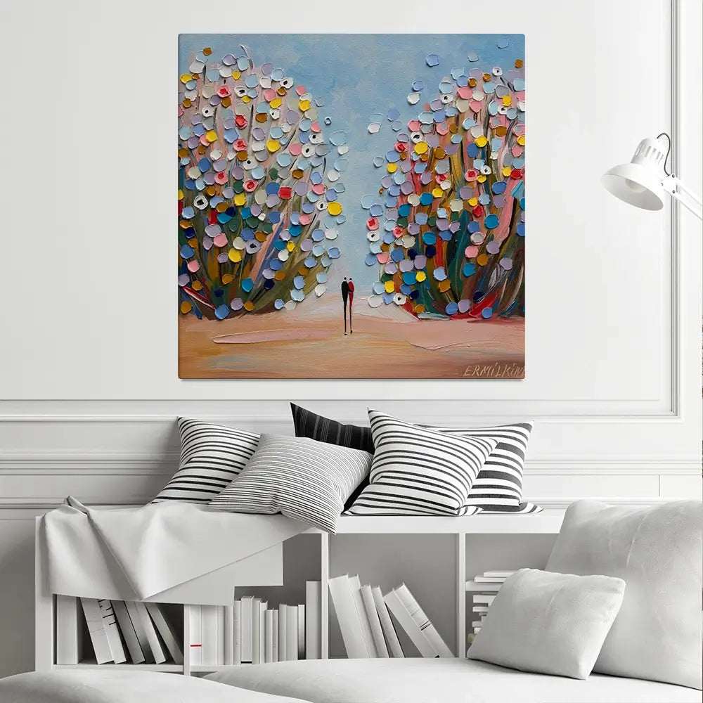 Love Garden Square Canvas Print Love Garden Square Canvas Print wall art product Ekaterina Ermilkina