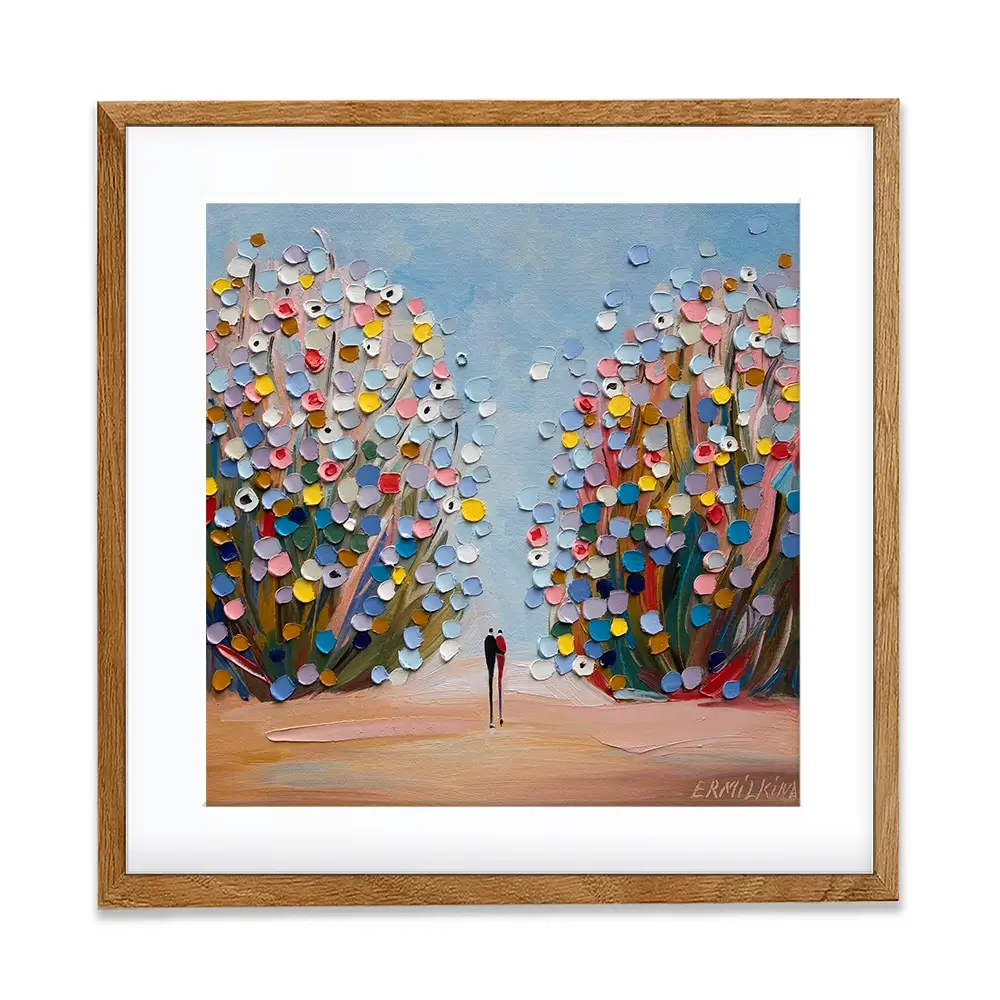 Love Garden Square Framed Art Print Love Garden Square Framed Art Print wall art product Ekaterina Ermilkina