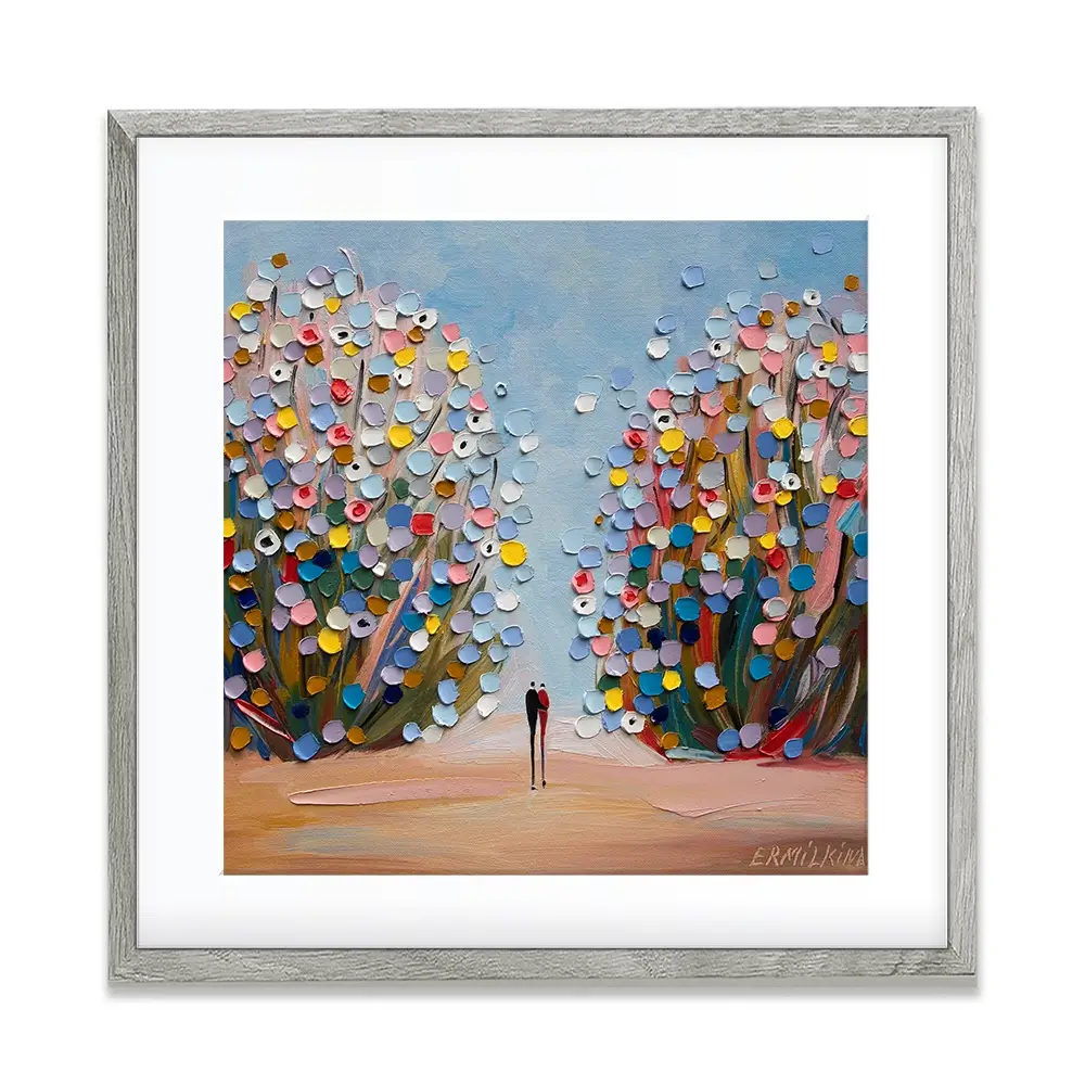 Love Garden Square Framed Art Print Love Garden Square Framed Art Print wall art product Ekaterina Ermilkina