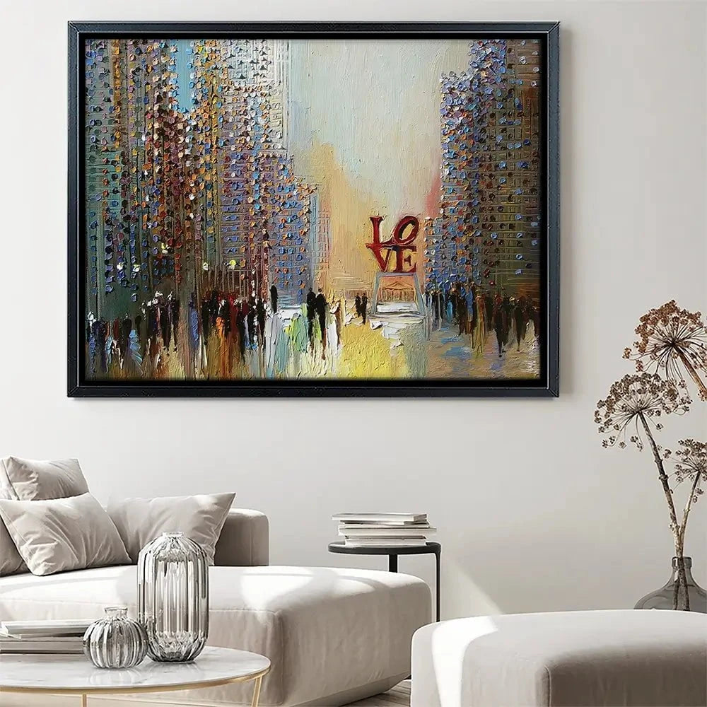 Love In The City Canvas Print Love In The City Canvas Print wall art product Ekaterina Ermilkina