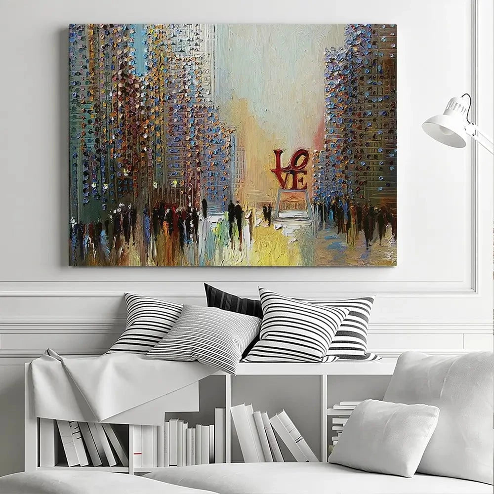 Love In The City Canvas Print Love In The City Canvas Print wall art product Ekaterina Ermilkina