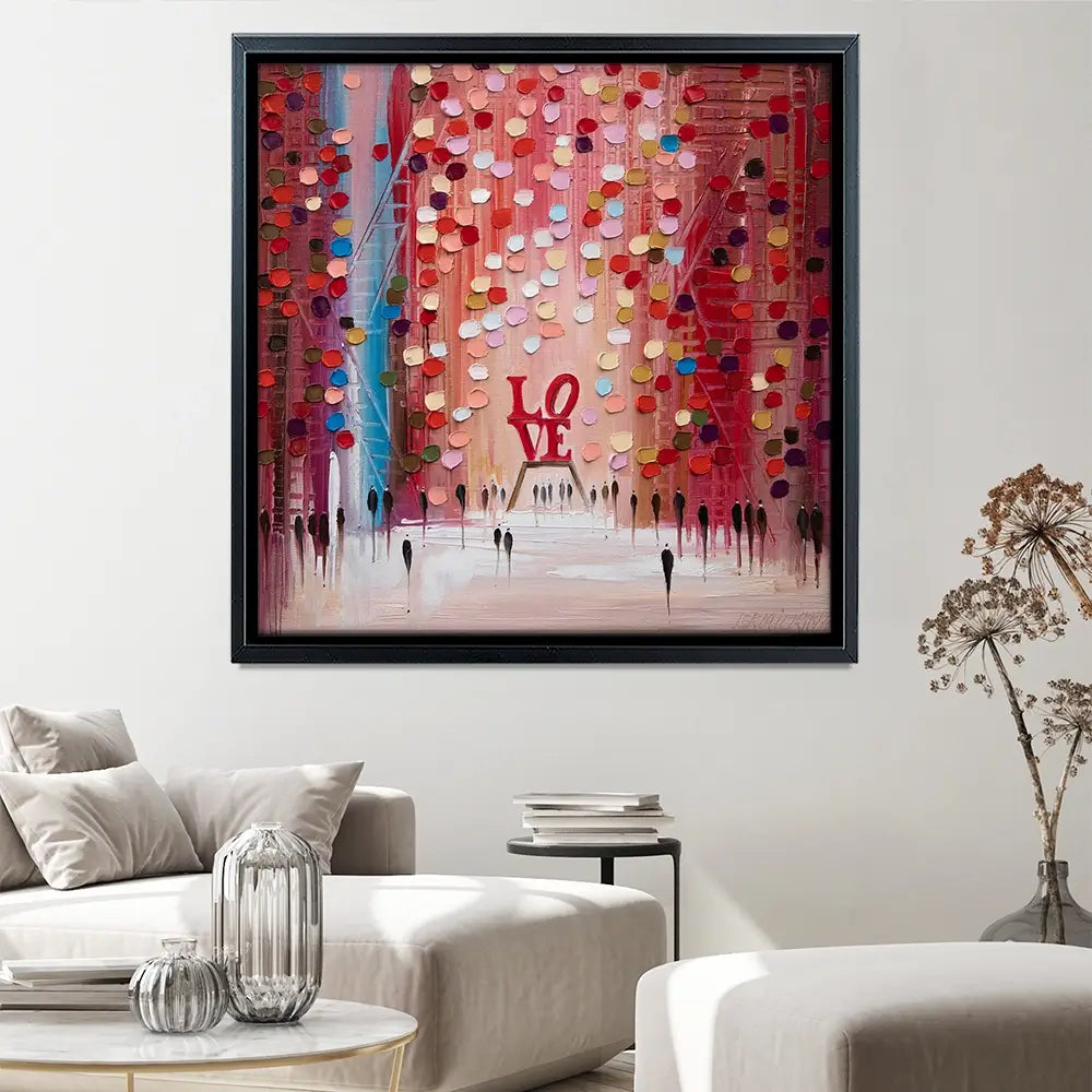 Love Is All We Need Square Canvas Print Love Is All We Need Square Canvas Print wall art product Ekaterina Ermilkina