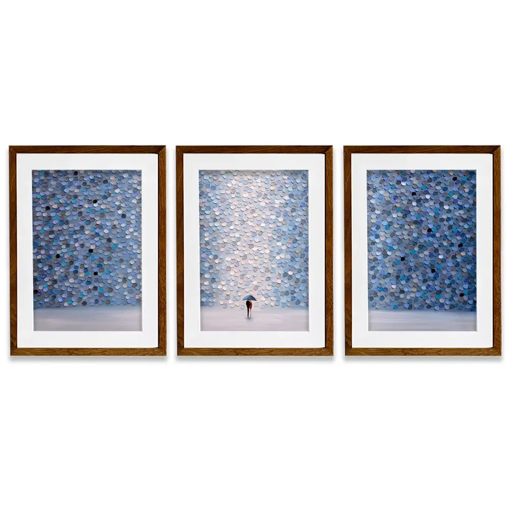 Love Under Umbrella Framed Art Print Trio Love Under Umbrella Framed Art Print Trio wall art product Ekaterina Ermilkina