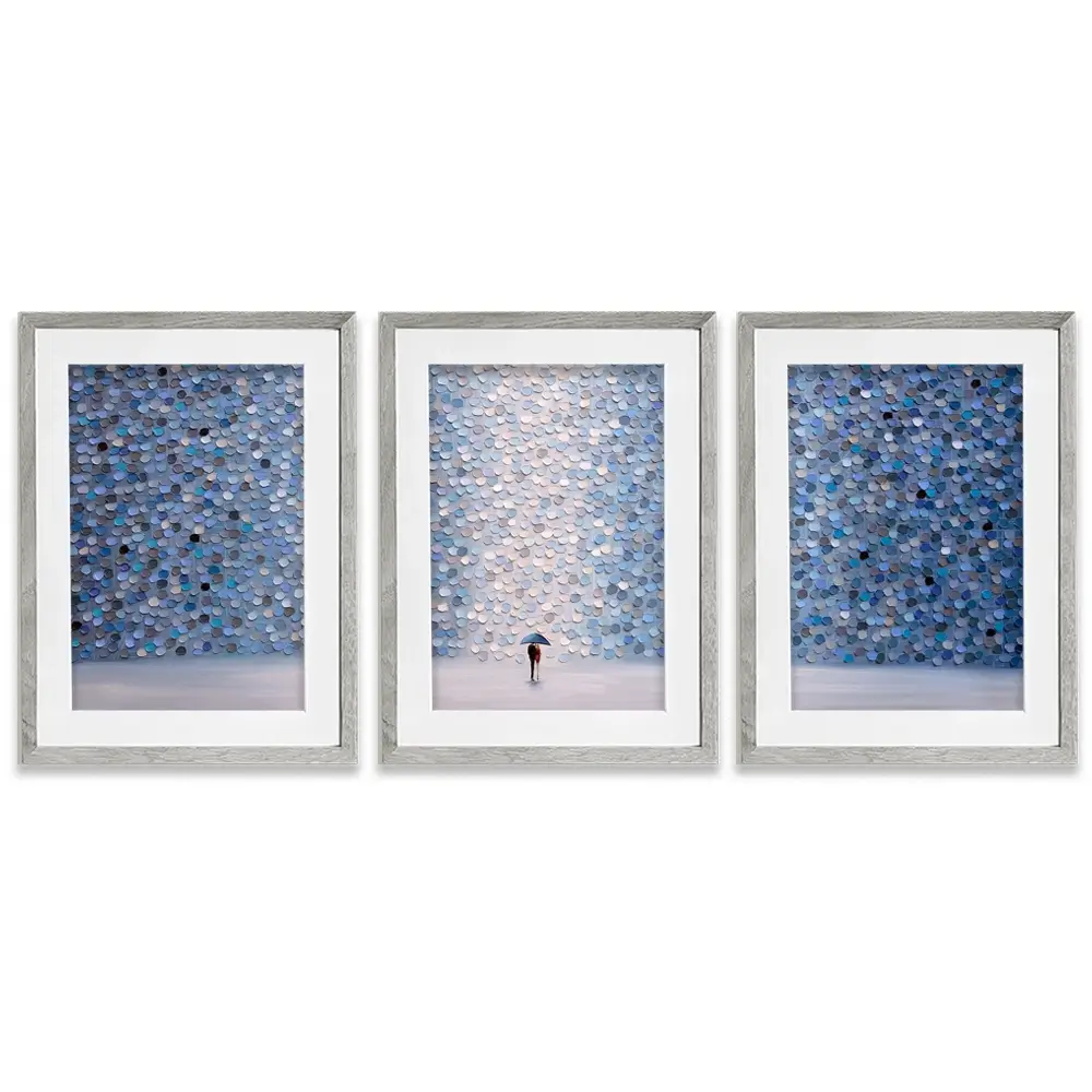 Love Under Umbrella Framed Art Print Trio Love Under Umbrella Framed Art Print Trio wall art product Ekaterina Ermilkina