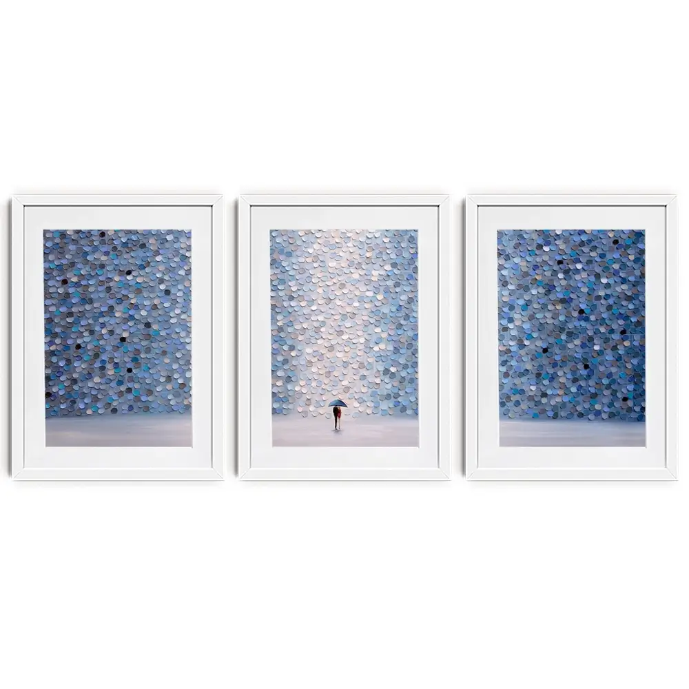 Love Under Umbrella Framed Art Print Trio Love Under Umbrella Framed Art Print Trio wall art product Ekaterina Ermilkina