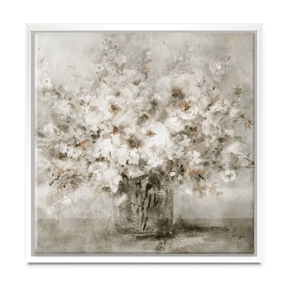 Lovely White Bouquet Square Canvas Print Lovely White Bouquet Square Canvas Print wall art product Carol Robinson