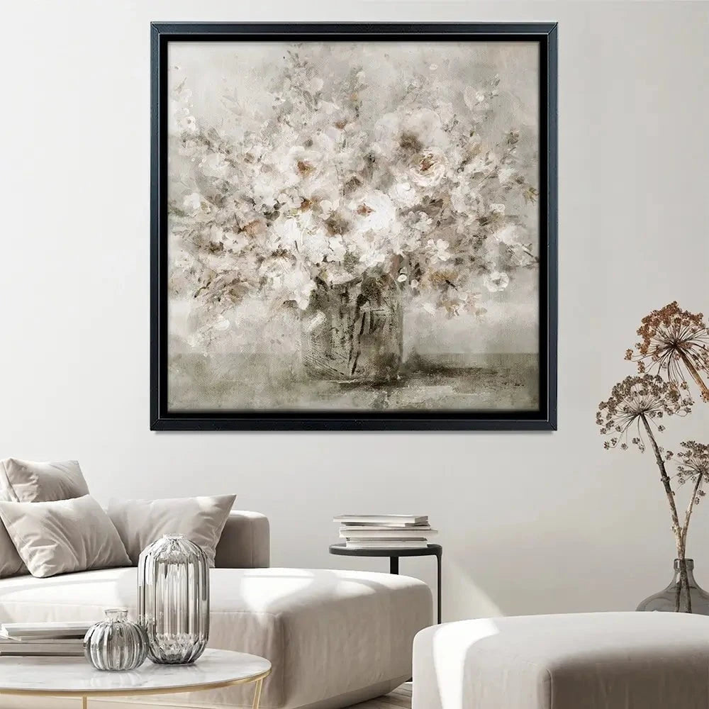 Lovely White Bouquet Square Canvas Print Lovely White Bouquet Square Canvas Print wall art product Carol Robinson