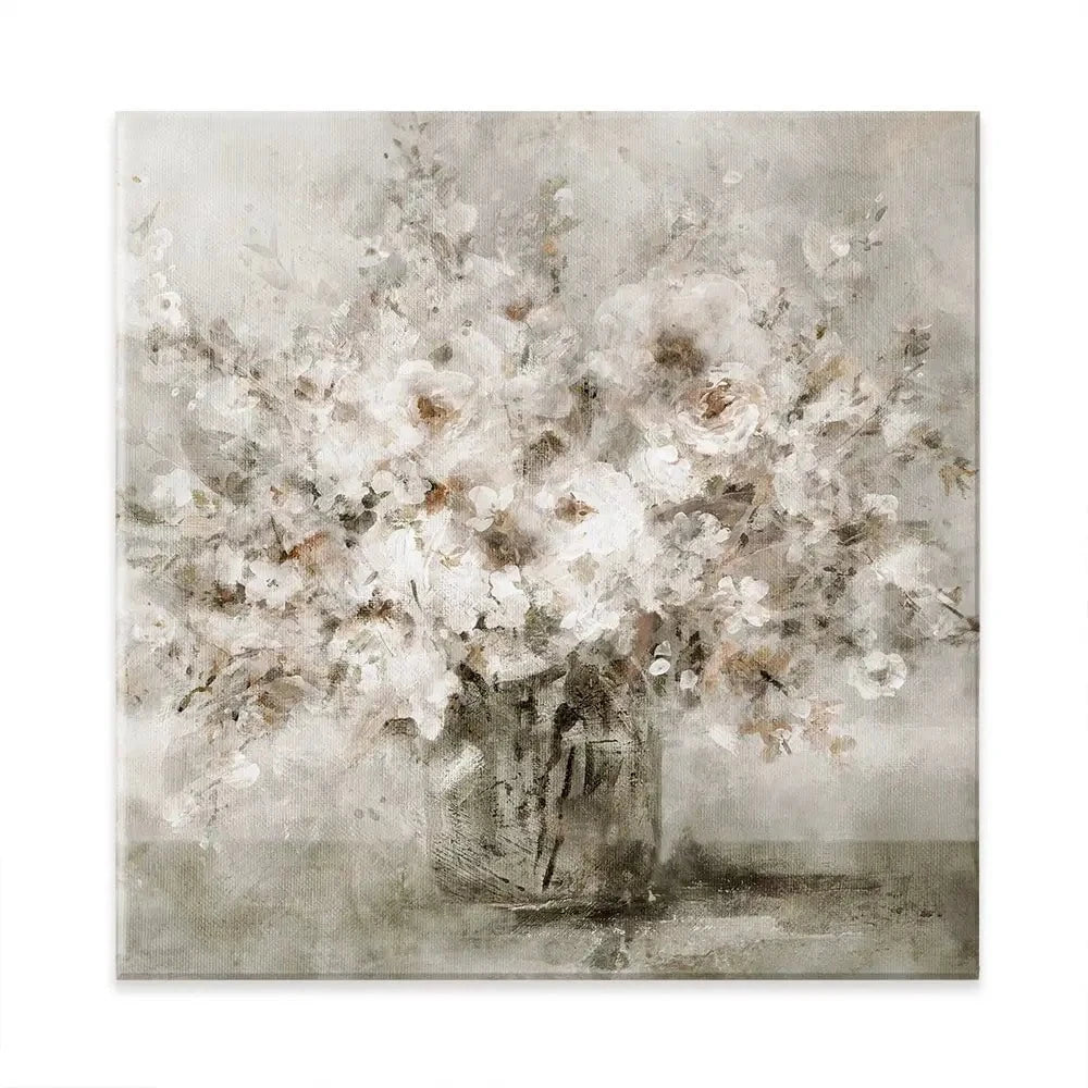 Lovely White Bouquet Square Canvas Print Lovely White Bouquet Square Canvas Print wall art product Carol Robinson