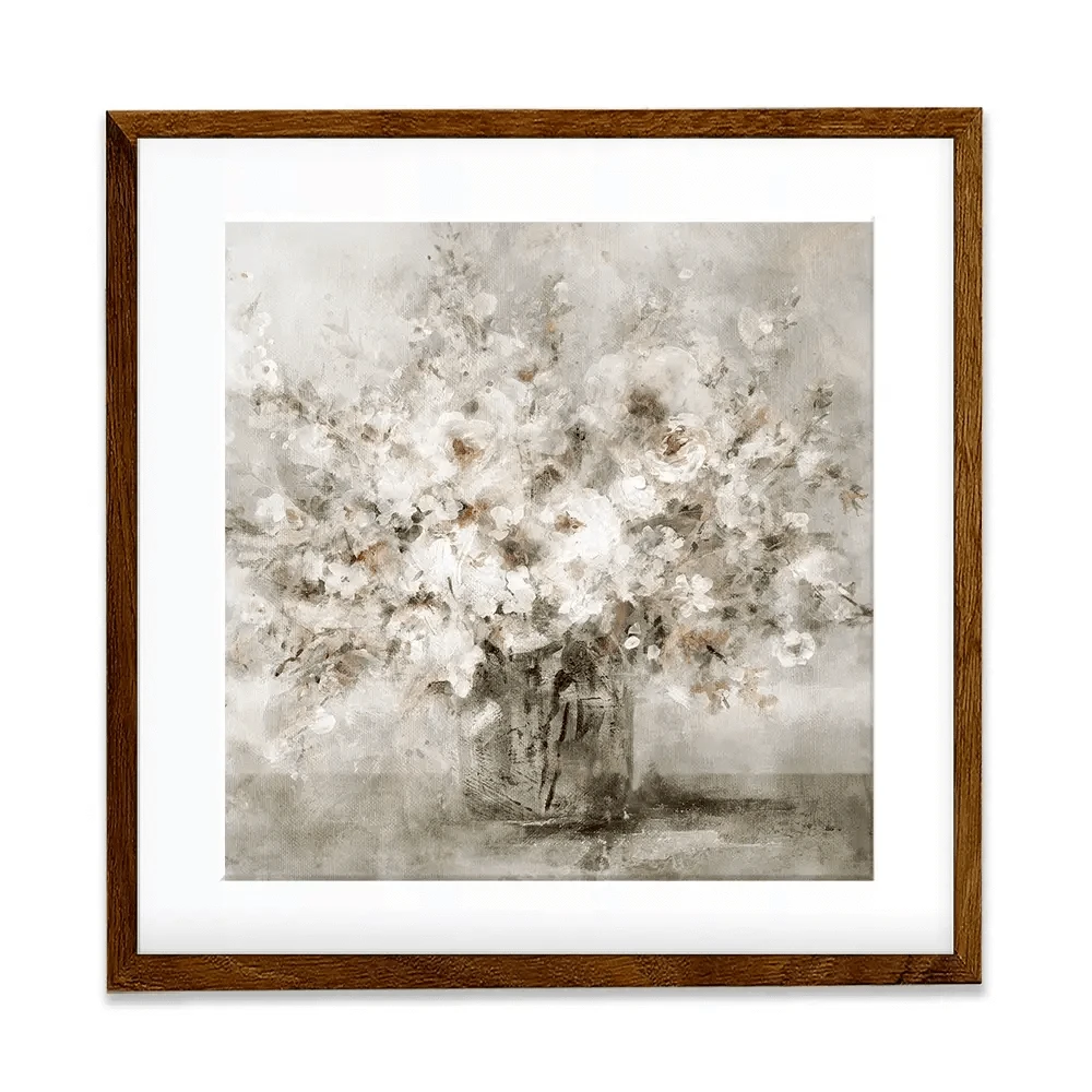 Lovely White Bouquet Square Framed Art Print Lovely White Bouquet Square Framed Art Print wall art product Carol Robinson