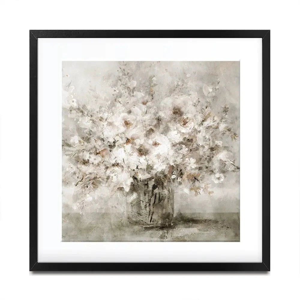Lovely White Bouquet Square Framed Art Print Lovely White Bouquet Square Framed Art Print wall art product Carol Robinson