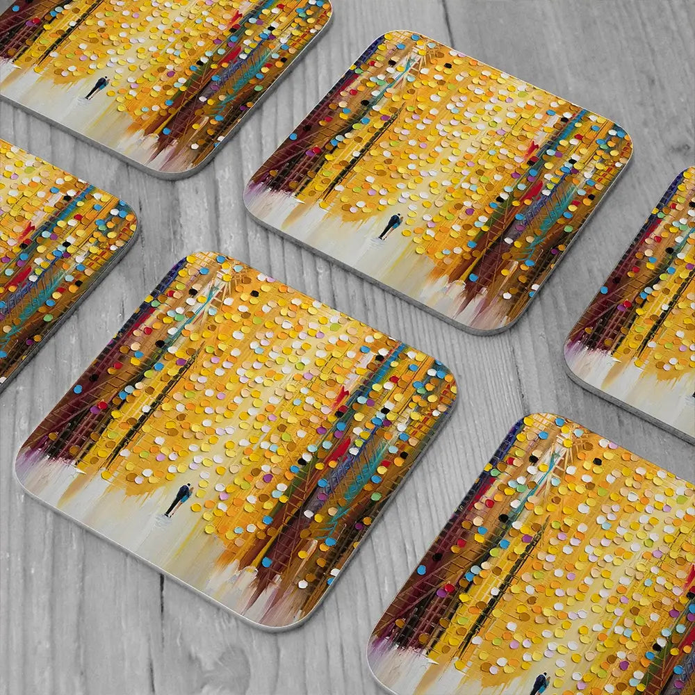Lover's Journey Coaster Set Lover's Journey Coaster Set wall art product Ekaterina Ermilkina