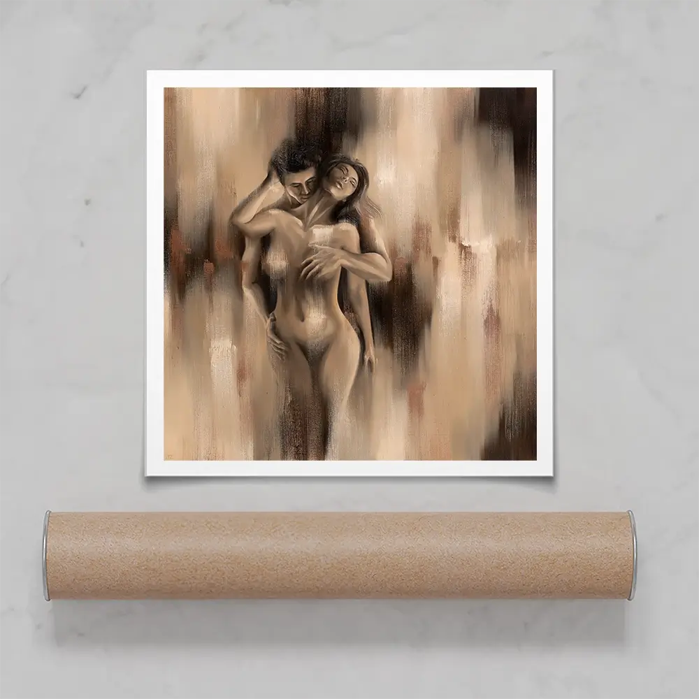 Lovers Embrace Square Art Print Lovers Embrace Square Art Print wall art product Isabella Karolewicz
