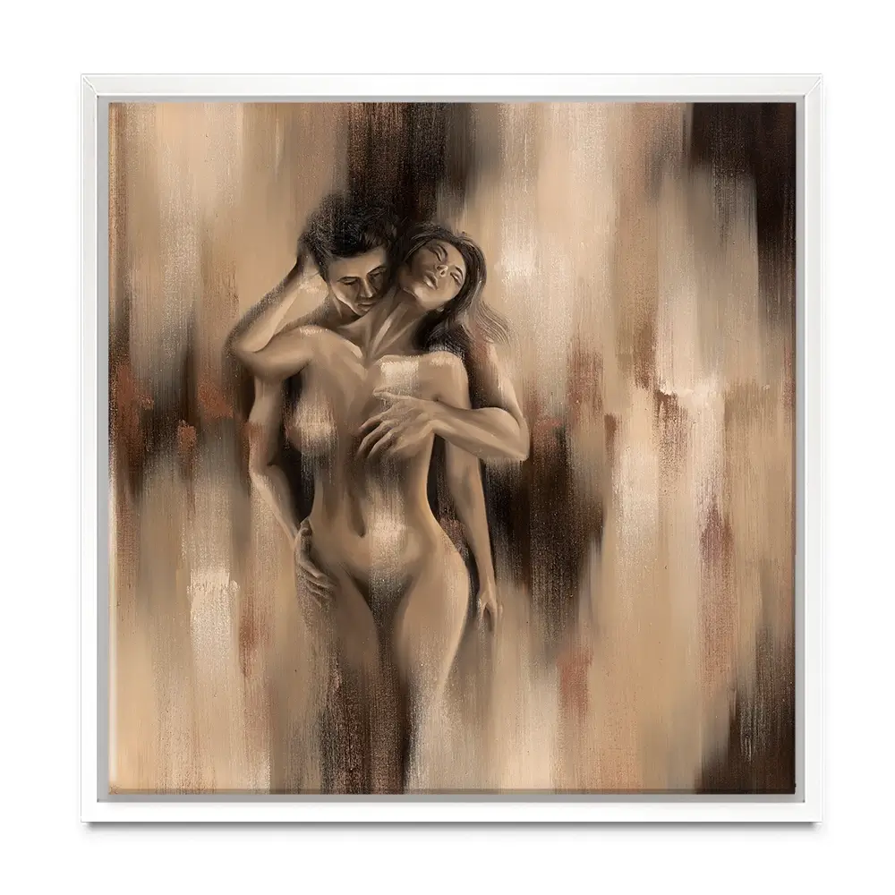 Lovers Embrace Square Canvas Print Lovers Embrace Square Canvas Print wall art product Isabella Karolewicz