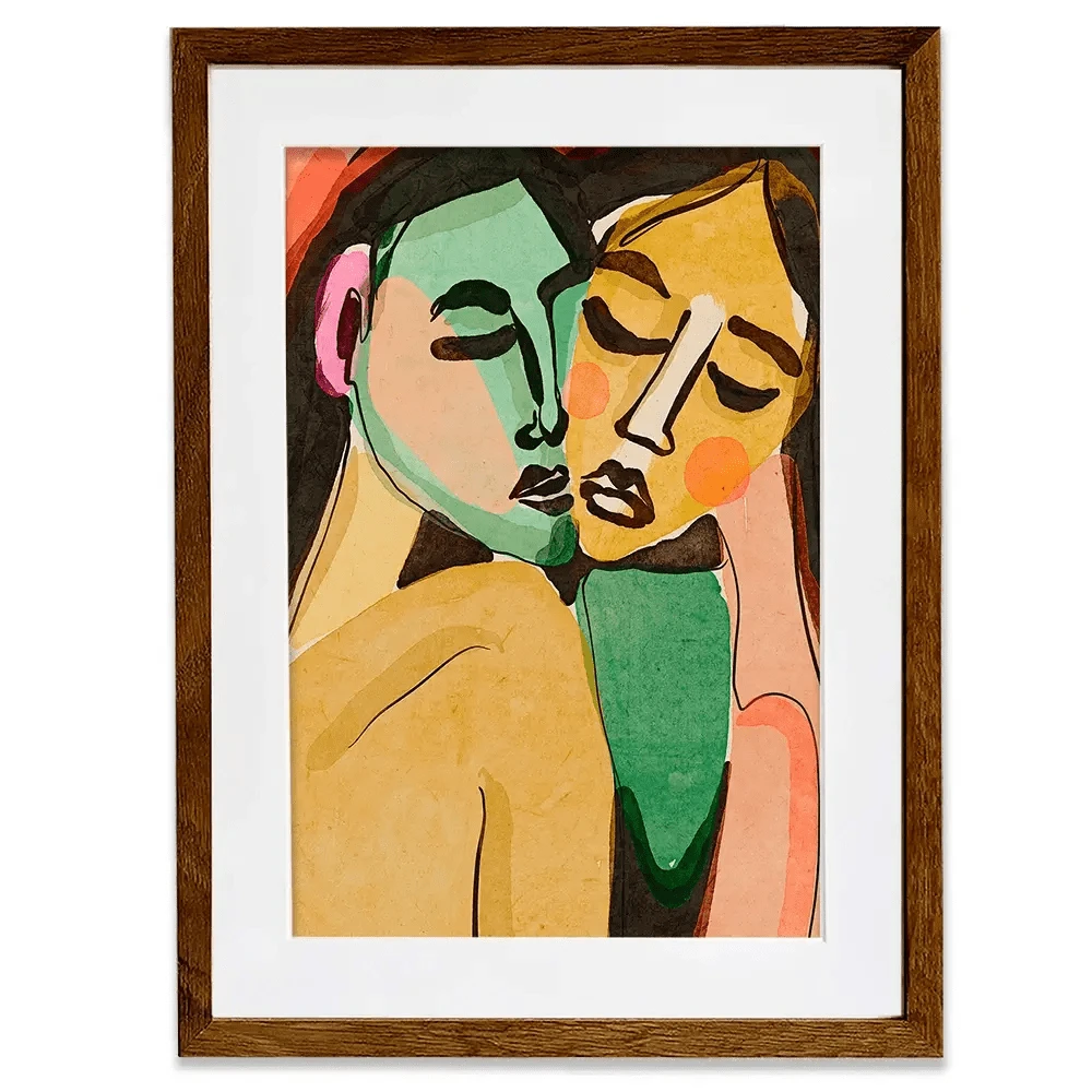Lovers Framed Art Print Lovers Framed Art Print wall art product Treechild