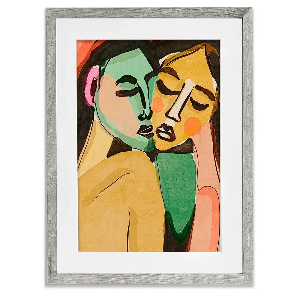 Lovers Framed Art Print Lovers Framed Art Print wall art product Treechild